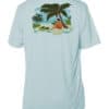 Sun protection hoodie with tropical beach scene print, ideal for outdoor activities in Key West.