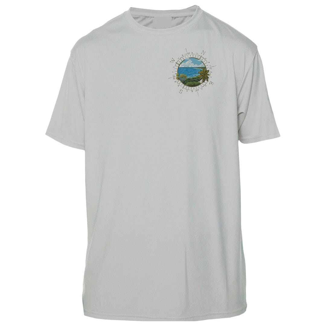 White Key West Sun Shirts T-shirt with scenic island graphic.