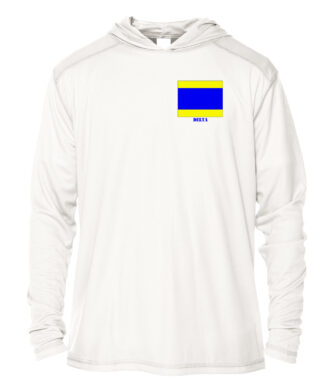 Delta Flag Sun Shirt with Blue and Yellow Design.