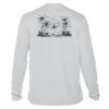 UPF 50+ Sun Protection Shirt with Tropical Beach Design.