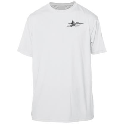 A sun shirt with a sailboat on it.