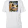 Sun protection T-shirt with beach scene print, UPF 50+ for outdoor activities in Key West.