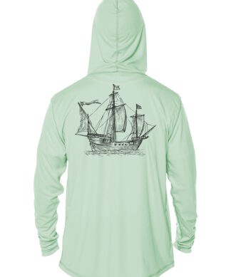 UPF 50+ Tall Ship Hoodie for sun protection in Key West. Perfect for sailing and outdoor activities.