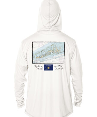 UPF 50+ Hoodie with Navigation Chart Design.