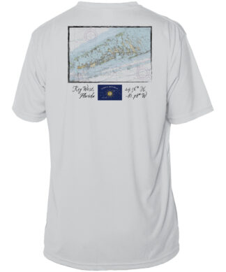 Sun Shirt with Navigation Chart Design, UPF 50+.