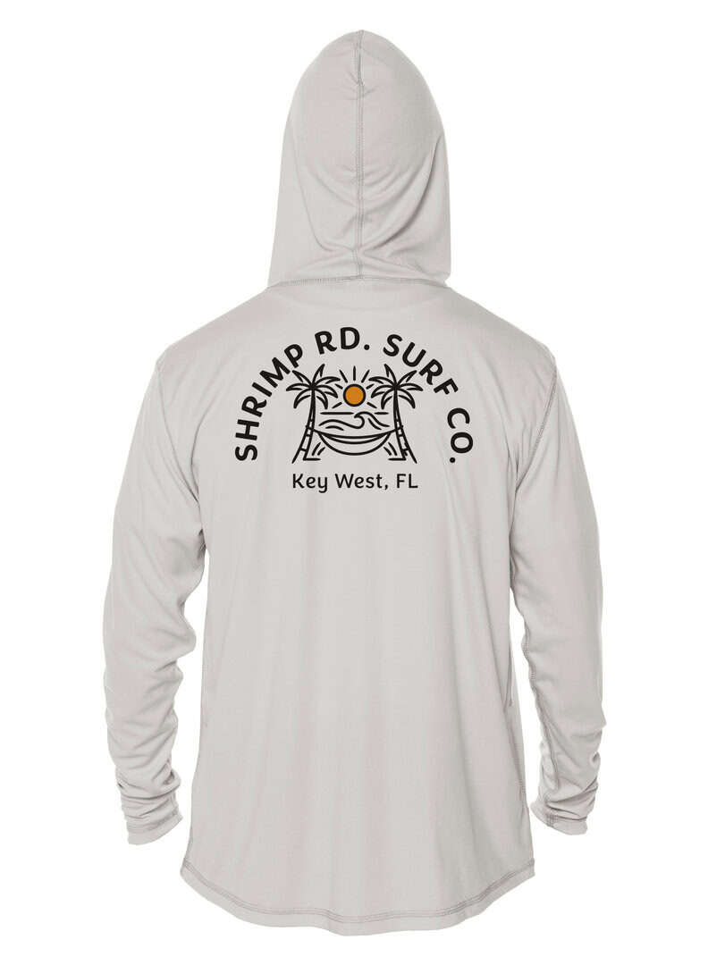 UPF 50+ Sun Shirt with Shrimp Road Surf Co logo.