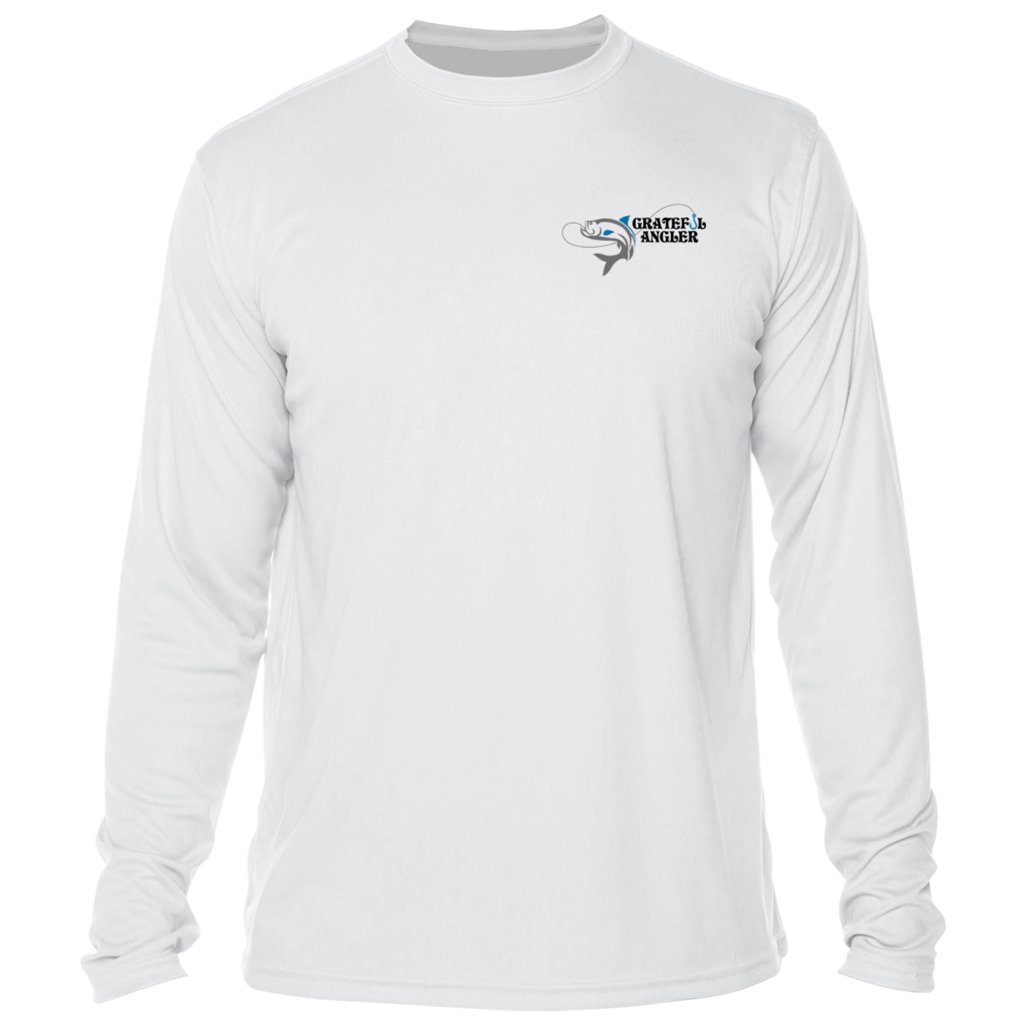 Grateful Angler Skeleton Anglers UV Shirt - White,3XLG