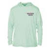 Grateful Diver Classic UV Shirt Hoodie in seagrass front shot off figure