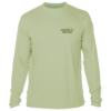 A Grateful Angler Mountain Fishing UV Shirt with a logo on it.
