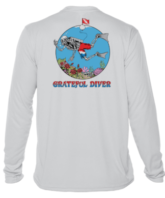 Grateful Diver Skeleton Diver Short Sleeve UV Shirt.