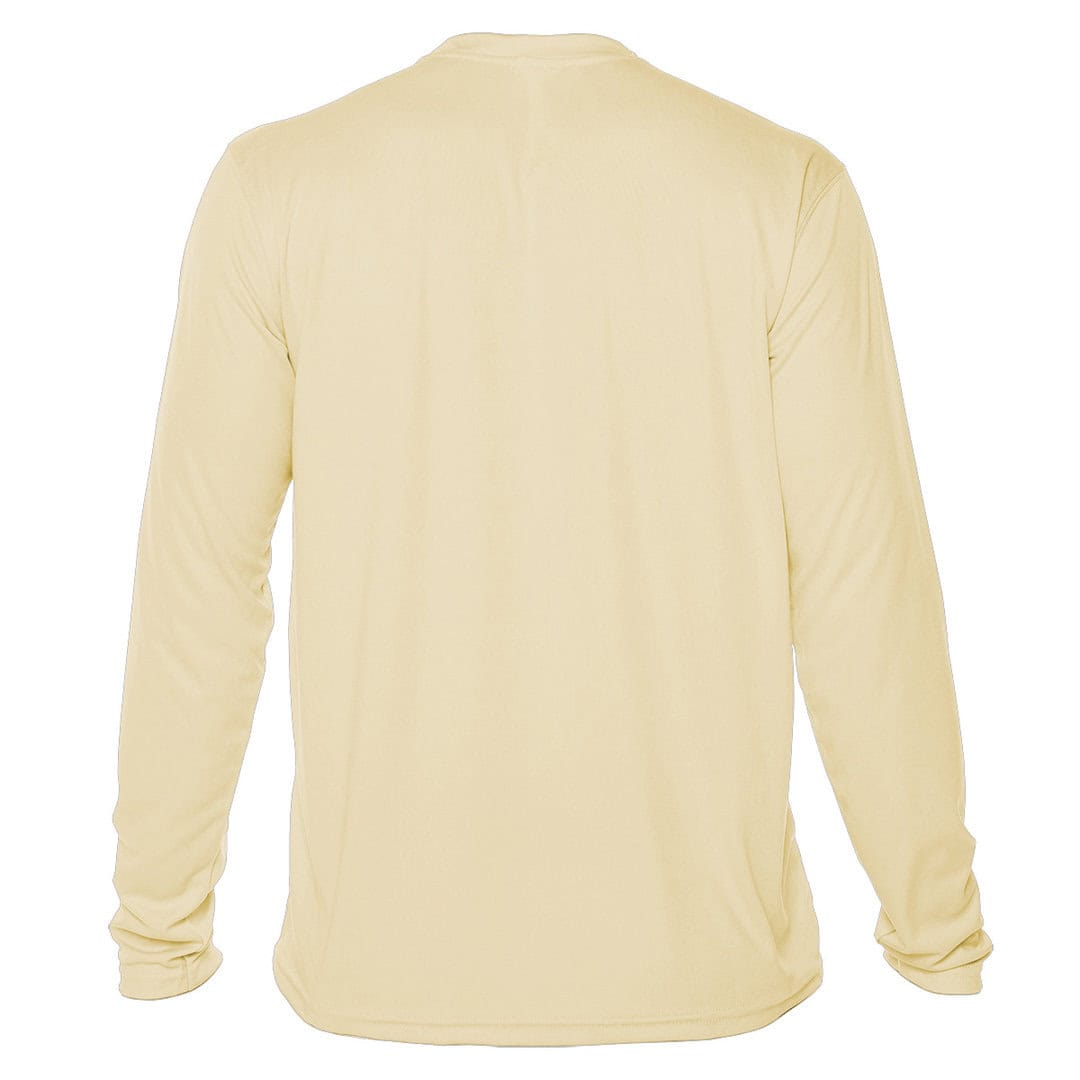 Retro logo UPF 50+ long sleeve sun shirt for sun protection. Perfect for beach days and outdoor acti.