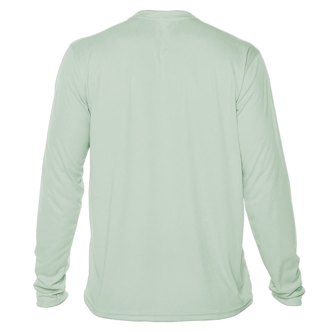 Sun protection long sleeve shirt with retro logo, UPF 50+ UV protection, perfect for outdoor activit.