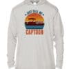 UPF 50+ hoodie with "Just Call Me Captoon" graphic, perfect for sun protection in Key West.
