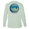 UPF 50+ long sleeve sun shirt featuring Sand Key Lighthouse design, perfect for sun protection in Ke.
