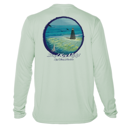 The men's lighthouse long sleeve swim shirt.