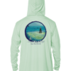 A men's green hoodie with a uv shirt.