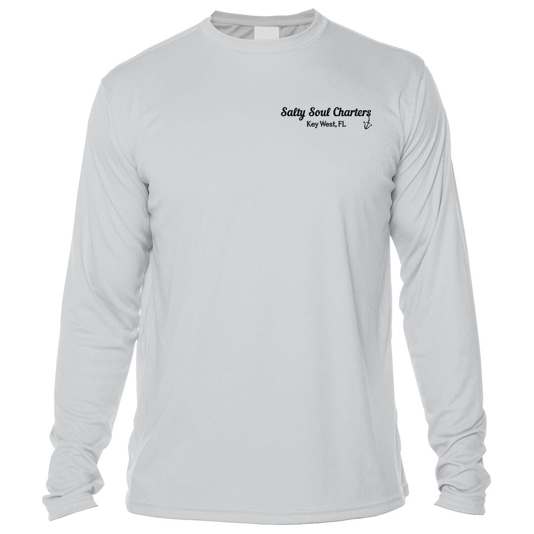 UPF 50+ sun protection shirt for Salty Soul Charters in Key West, FL. Perfect for boating and outdoo.
