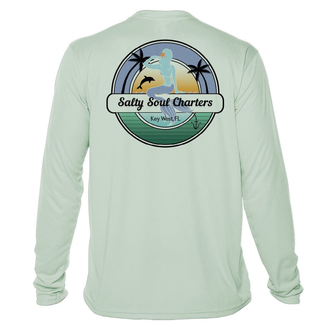 UPF 50+ sun protection shirt for Salty Soul Charters in Key West, FL. Perfect for boating and outdoo.