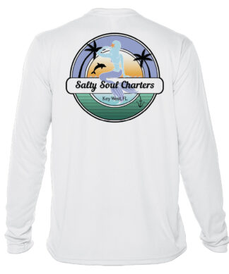UPF 50+ sun protection shirt for Salty Soul Charters in Key West, FL. Perfect for boating and outdoo.
