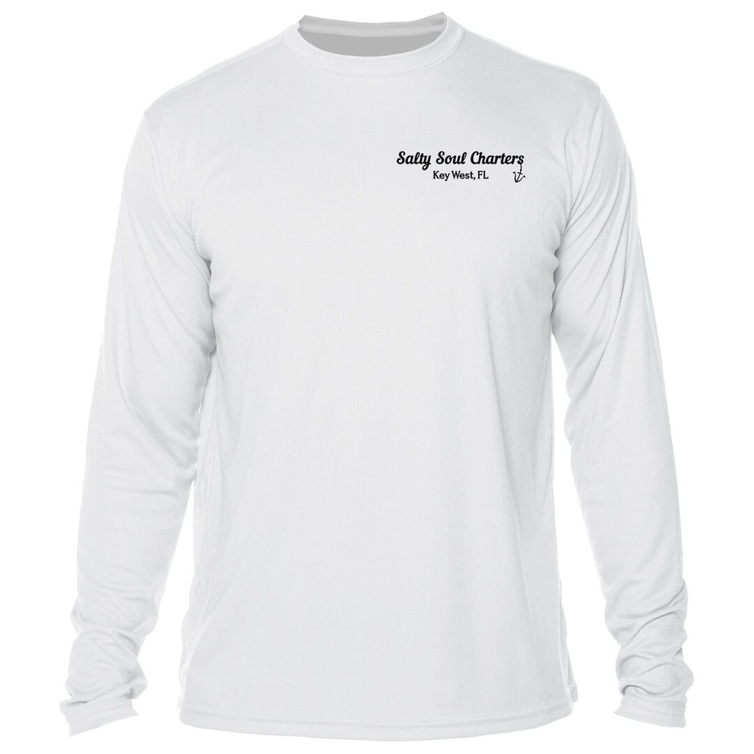 UPF 50+ sun protection shirt for Salty Soul Charters in Key West, FL. Perfect for boating and outdoo.
