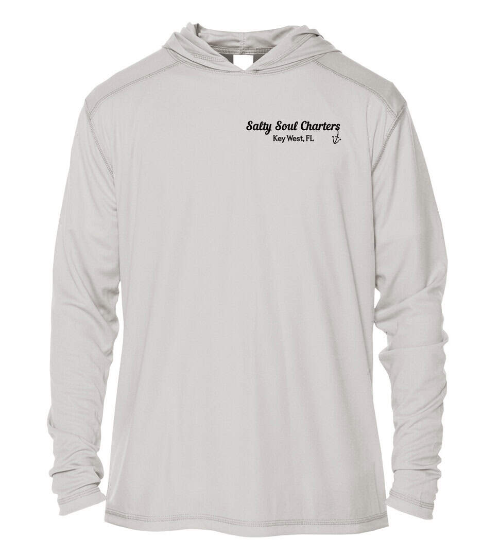 UPF 50+ Sun Protection Hoodie for Salty Soul Charters.