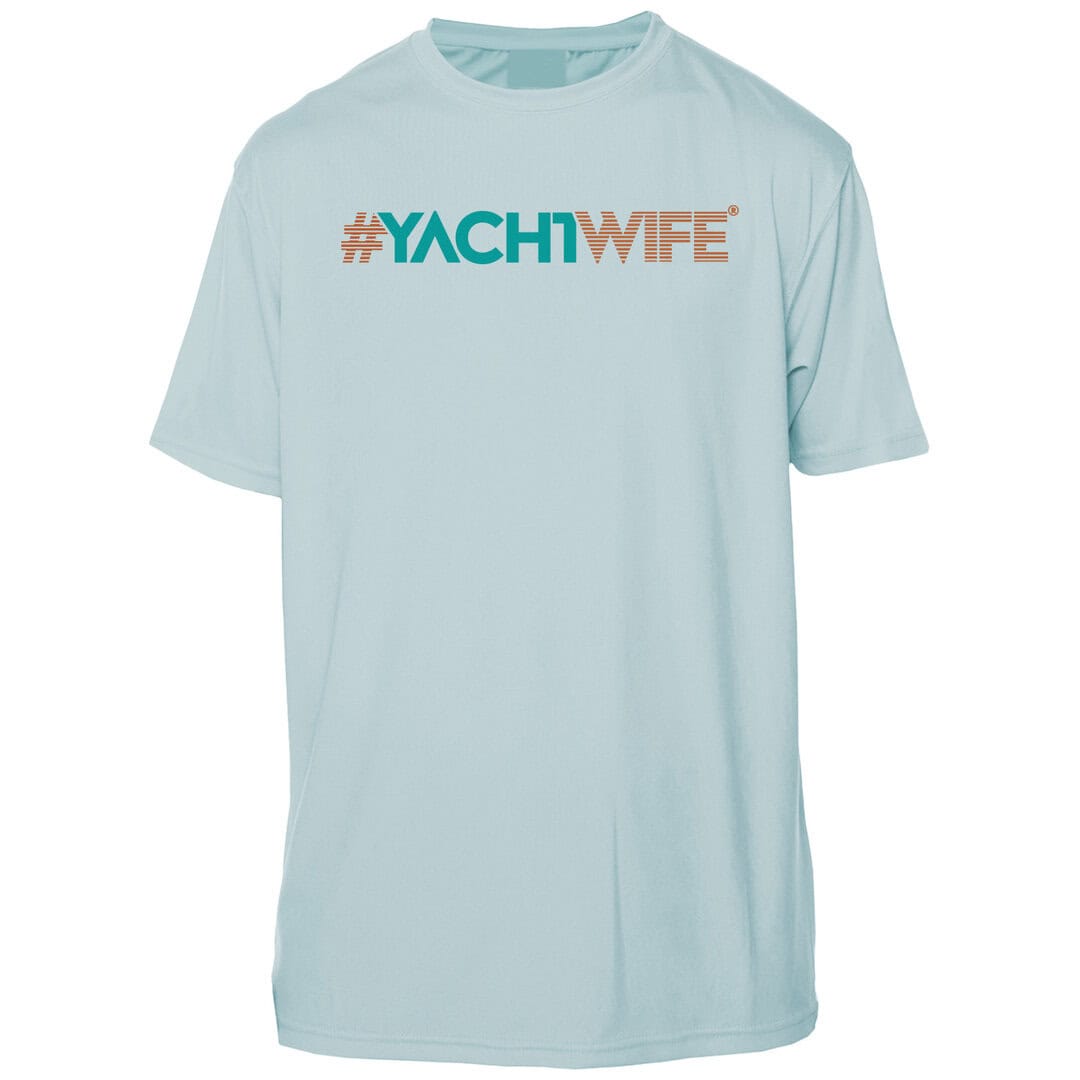 UPF 50+ Arctic Blue Yacht Wife sun shirt for women.