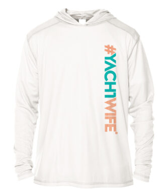 UPF 50+ Yacht Wife Hoodie for sun protection.