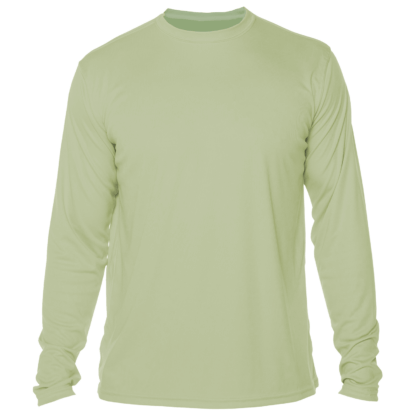 A men's green rash guard.