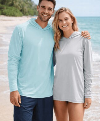UPF 50+ hoodie for sun protection, perfect for beach days and outdoor activities in Key West. Stay c.
