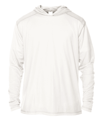 The men's white swim shirt.