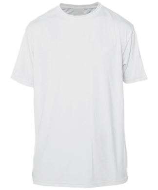 A white sun shirt on a white background.