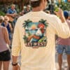 Sun protection shirt with tropical wildlife design, perfect for outdoor activities in Key West.