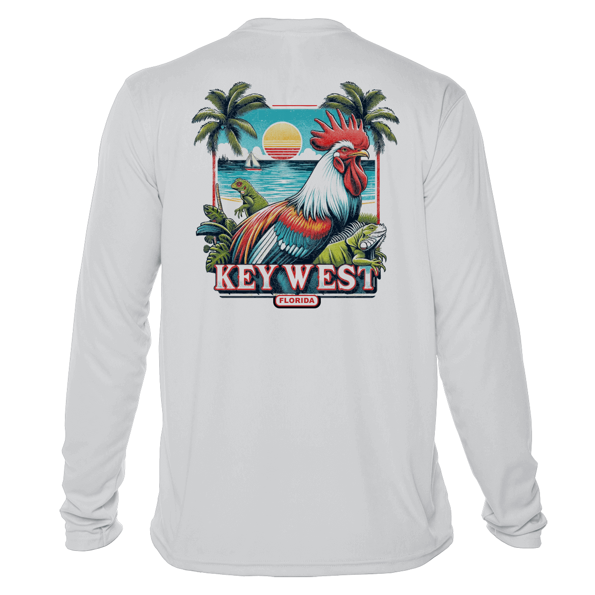 Key West Sun Shirts - Wildlife's Wild Life - UPF 50+ Long Sleeve - Pale Yellow,2XLG