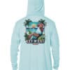 Sun Protection Hoodie with Key West Wildlife Design.