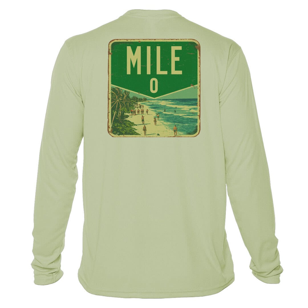 UPF 50+ Sage Long Sleeve Shirt for Sun Protection.
