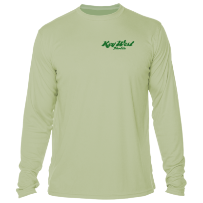 The men's green long sleeve UV shirt.