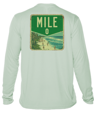 Mile long sleeve tee, a sun protective shirt offering UPF clothing benefits.