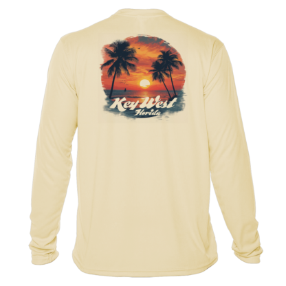 Key west sunset long sleeve rash guard.