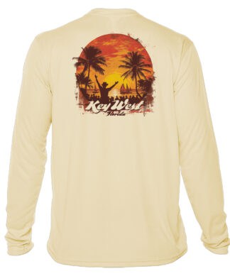UPF 50+ Pale Yellow Long Sleeve Sun Shirt for Men.