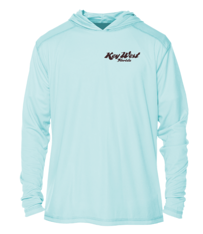 A light blue king hoodie.