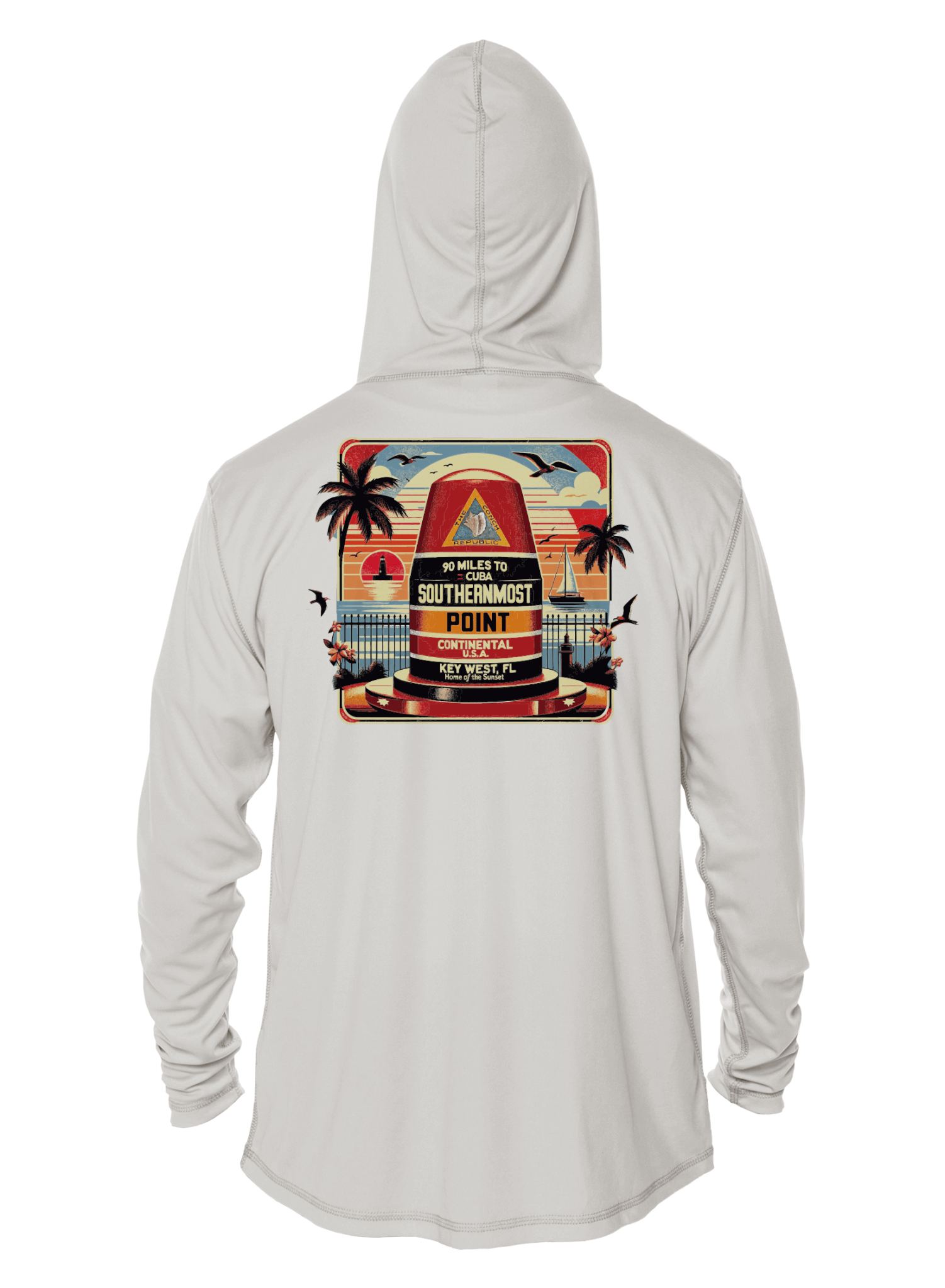 FL Key West Southernmost Point Long Sleeve Sun Shirt UPF 50+ UV