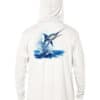 High-Quality Blue Marlin Fishing Hoodie with UPF 50+ Protection.