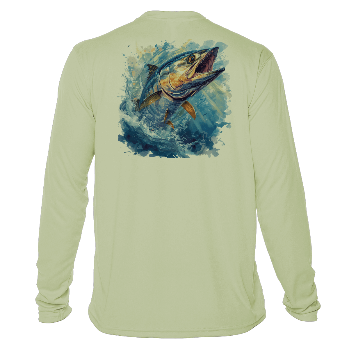 Fish n Vibe Men's Long Sleeve Sun Protection Performance Fishing Tee 