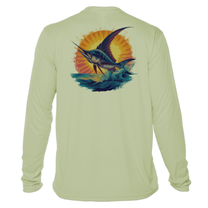 Men's marlin long sleeve UV shirt.