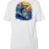UPF 50+ Short Sleeve Fishing Shirt with Swordfish Design.