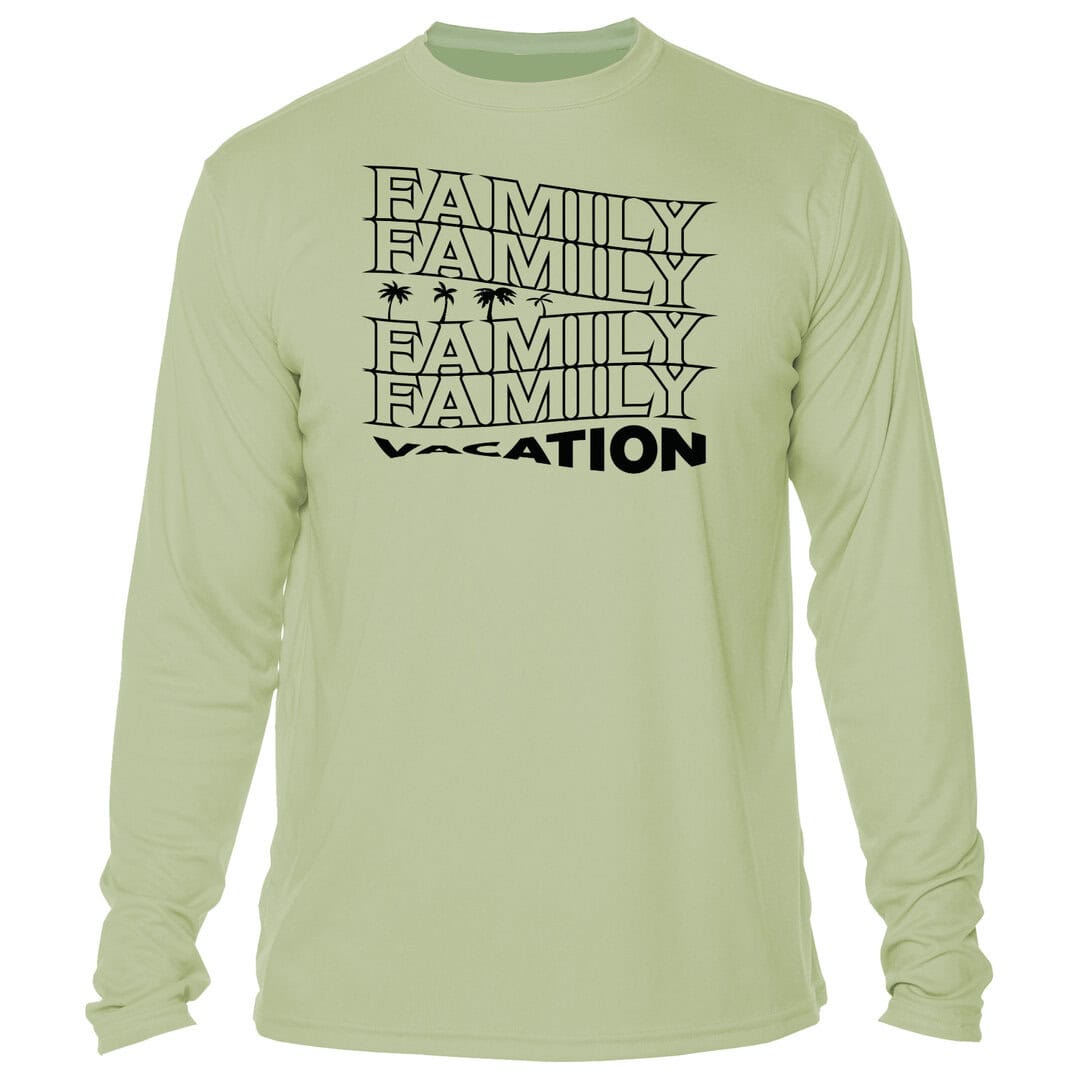 Family Vacation UPF 50+ Long Sleeve Sun Shirt in Sage.