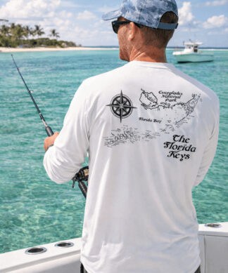 Map of Florida Keys with UPF 50+ sun protection, perfect for outdoor activities in Key West.