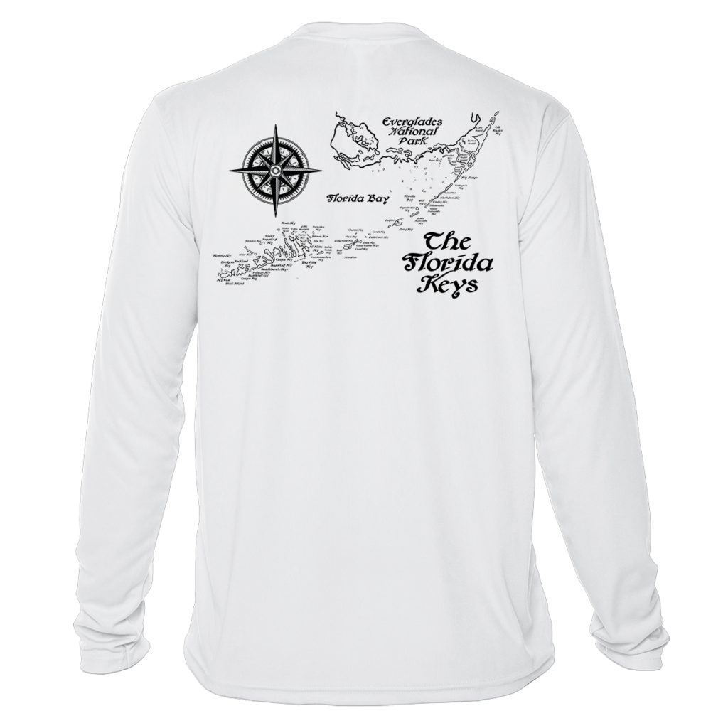 Key West Sun Shirts Map of Florida - Kwsns Flkeys Uvc Wh Back 1024x1024 