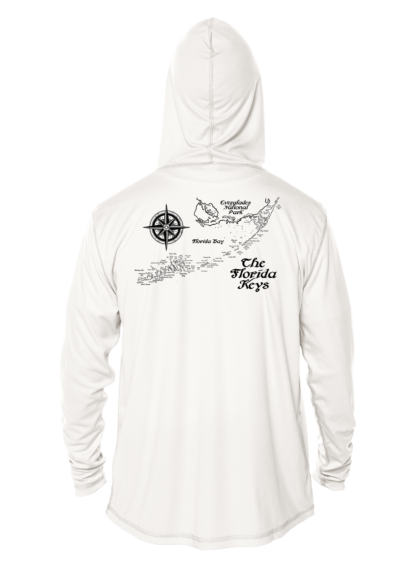 Key West Sun Shirts - Map of Florida Keys - UPF 50+ Hoodie - Image 7