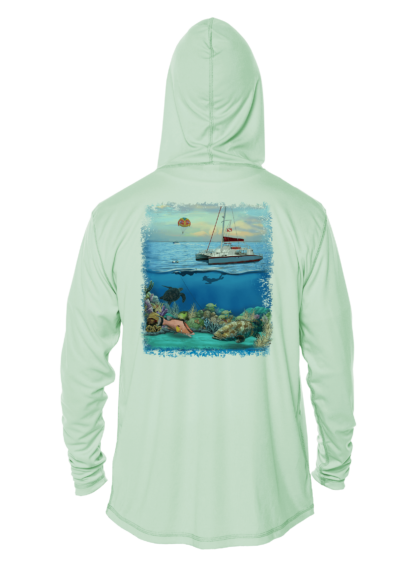 Key West Sun Shirts - Key West Snorkeling - UPF 50+ Hoodie - Image 7